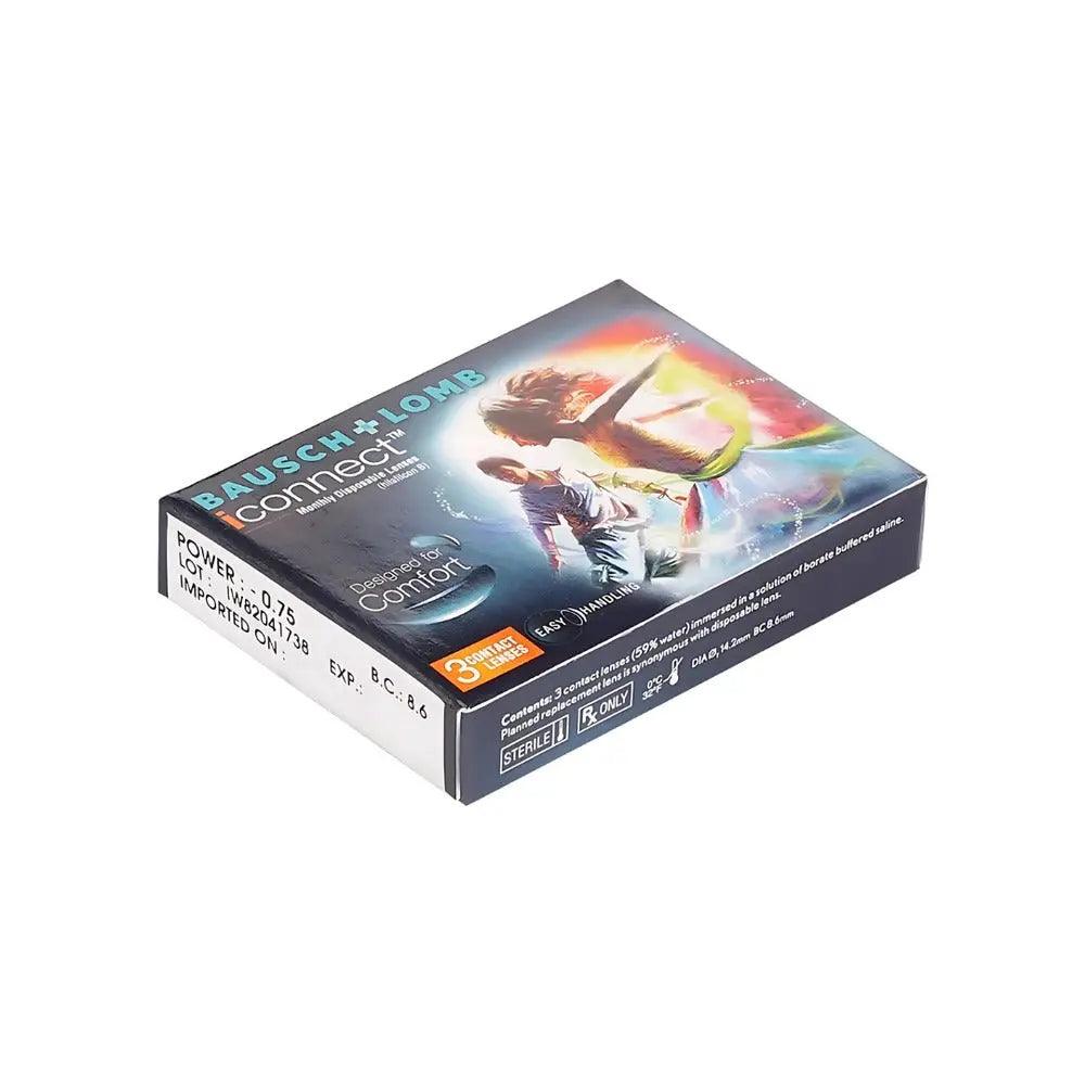 Bausch + Lomb iConnect Contact Lenses box, front view