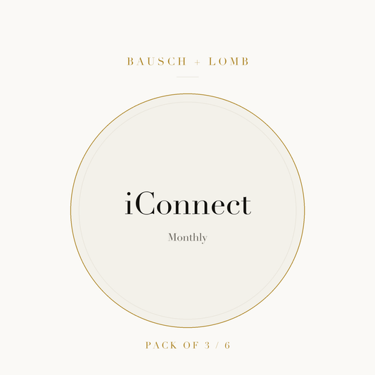 Bausch + Lomb iConnect Contact Lenses on ivory plate