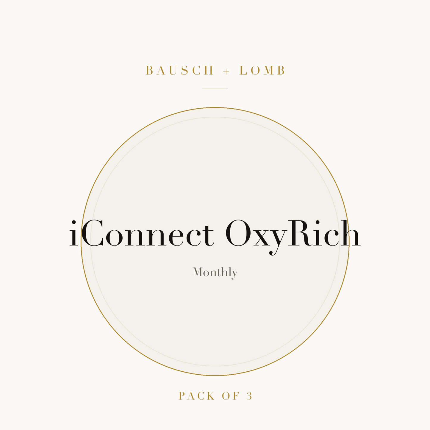 Bausch + Lomb iConnect OxyRich Contact Lenses on ivory plate