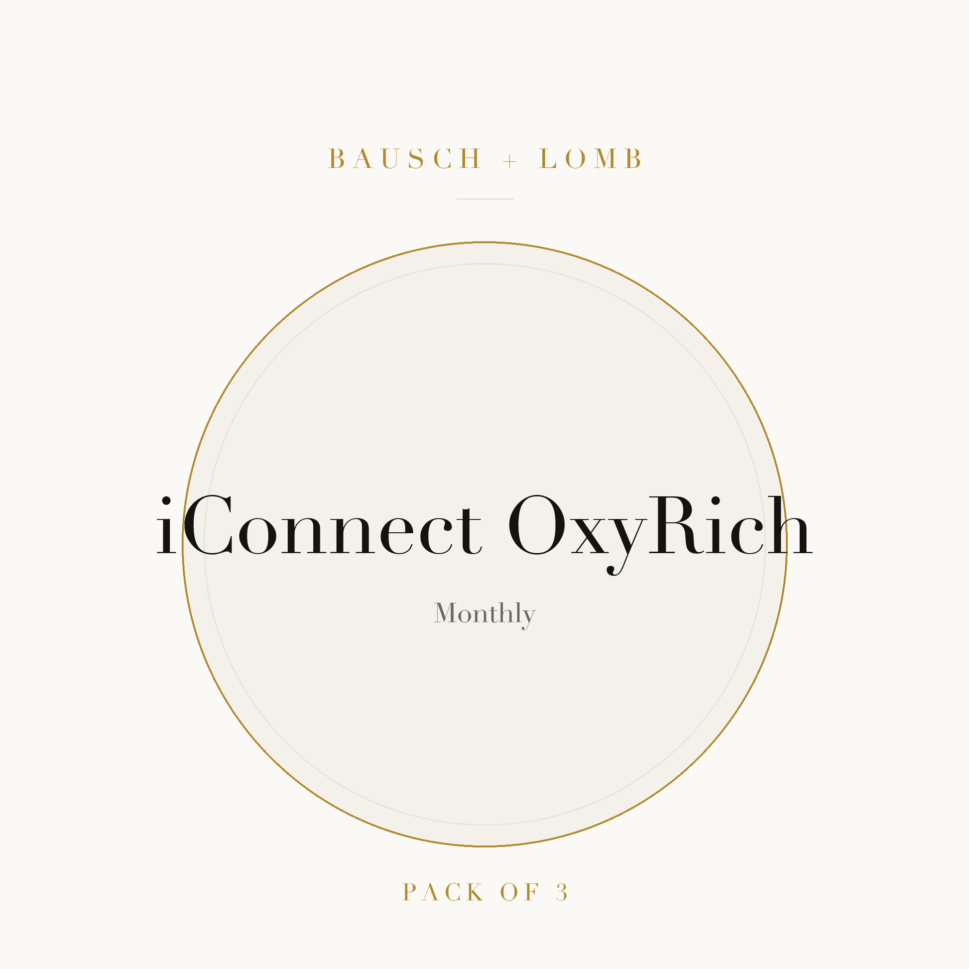 Bausch + Lomb iConnect OxyRich Contact Lenses on ivory plate