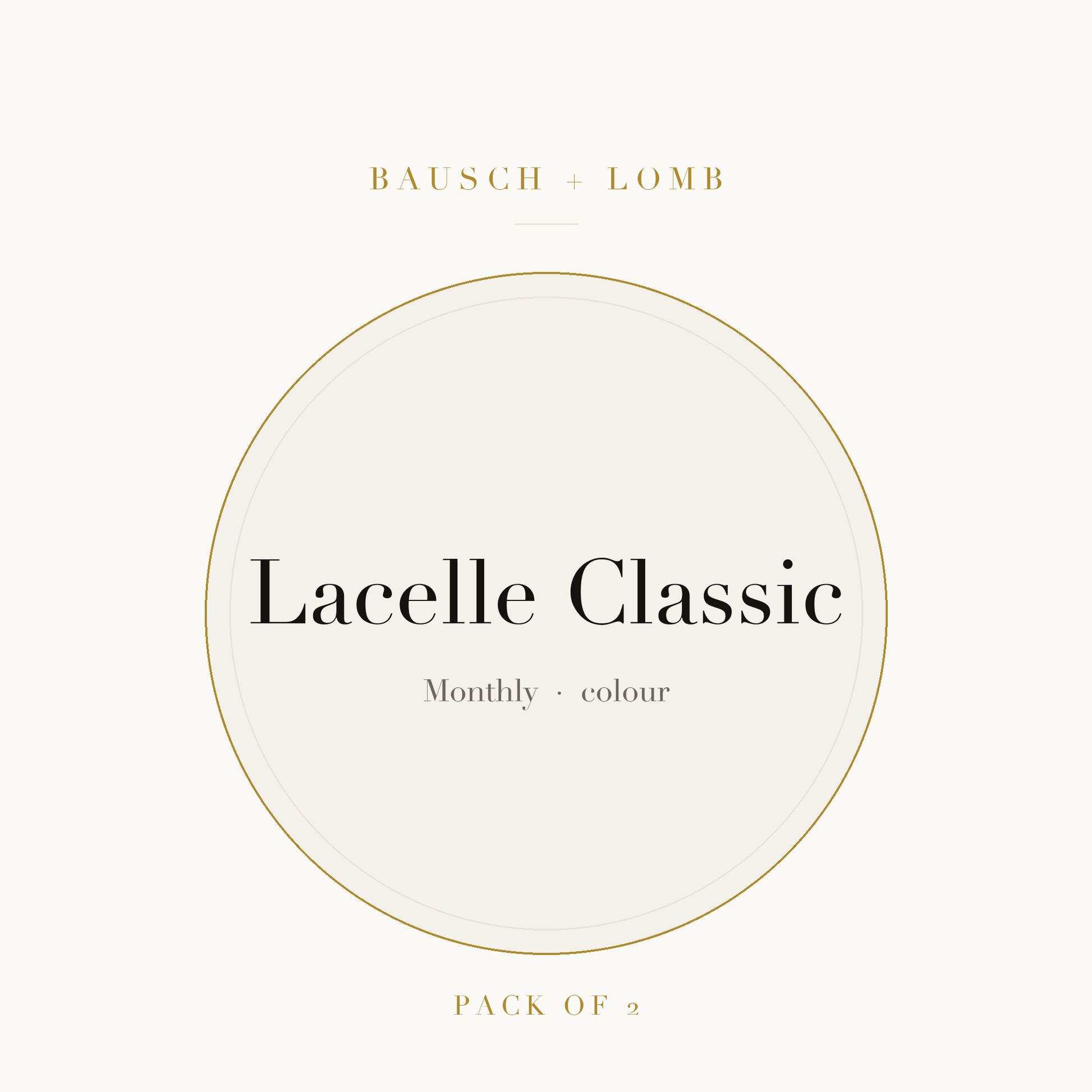 Bausch + Lomb Lacelle Classic Colour Contact Lenses on ivory plate