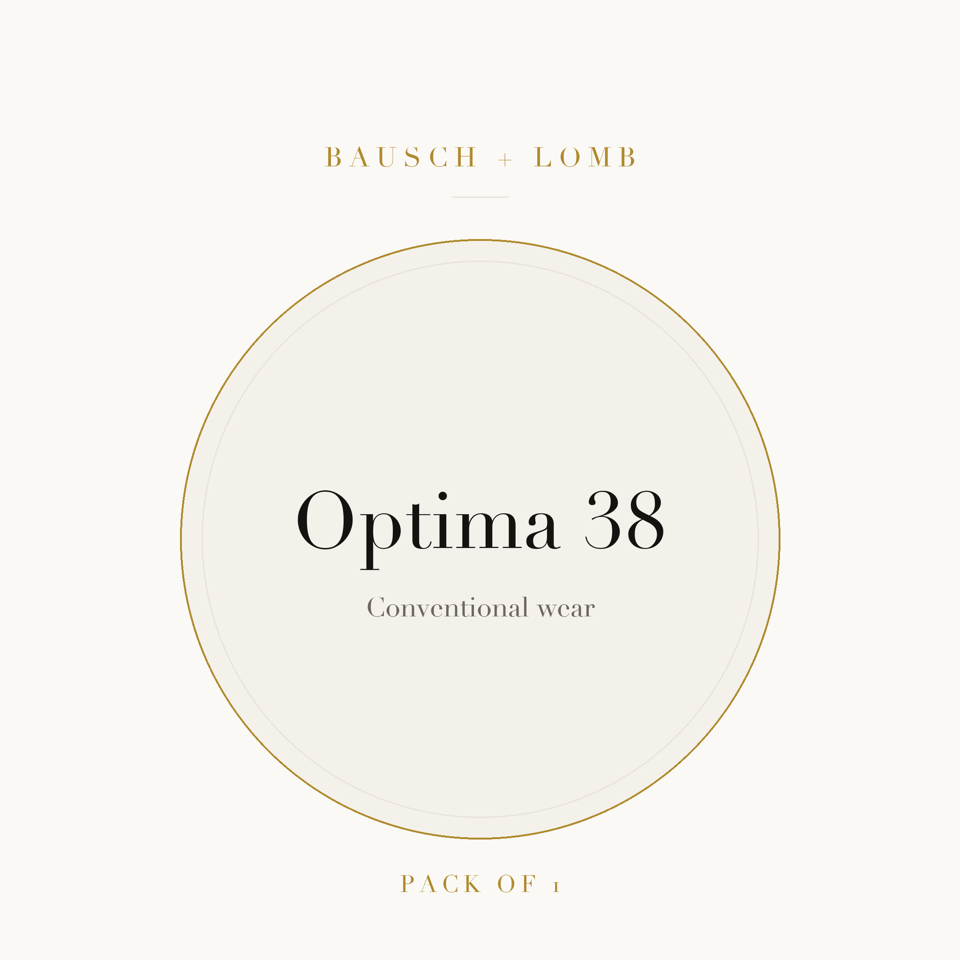 Bausch + Lomb Optima 38 Contact Lenses on ivory plate
