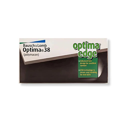 Bausch + Lomb Optima 38 Contact Lenses box, front view