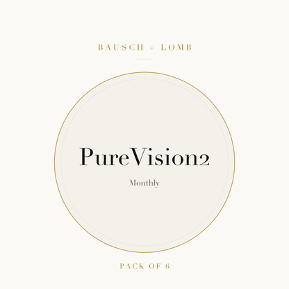 Bausch + Lomb PureVision2 Contact Lenses on ivory plate