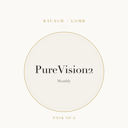 Bausch + Lomb PureVision2 Contact Lenses on ivory plate