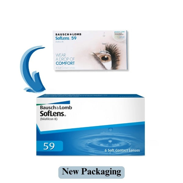 Bausch + Lomb SofLens 59 Contact Lenses box, front view