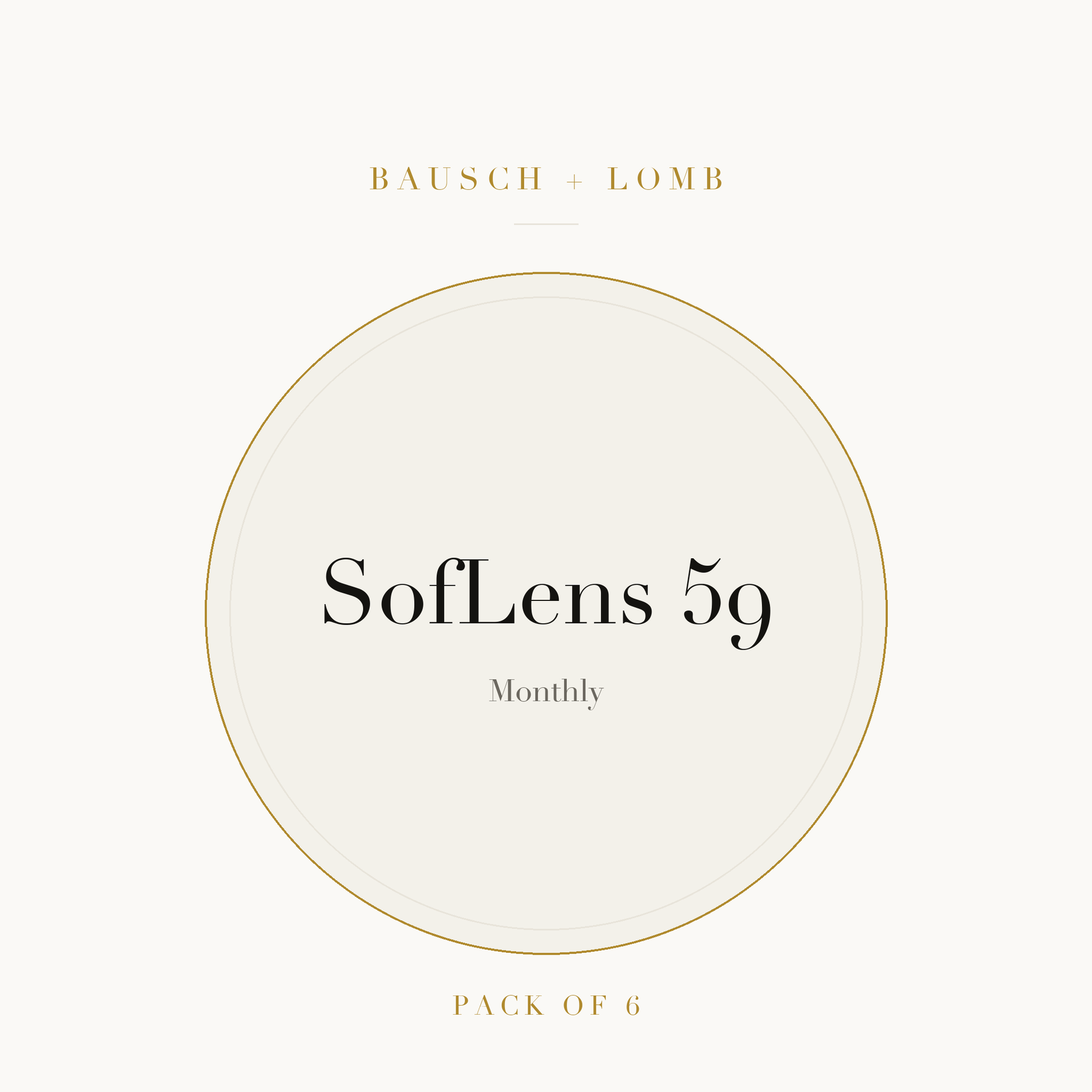 Bausch + Lomb SofLens 59 Contact Lenses on ivory plate
