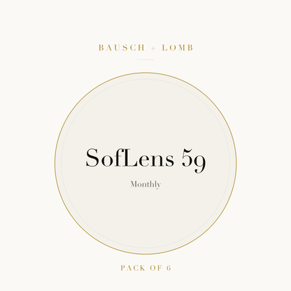 Bausch + Lomb SofLens 59 Contact Lenses on ivory plate