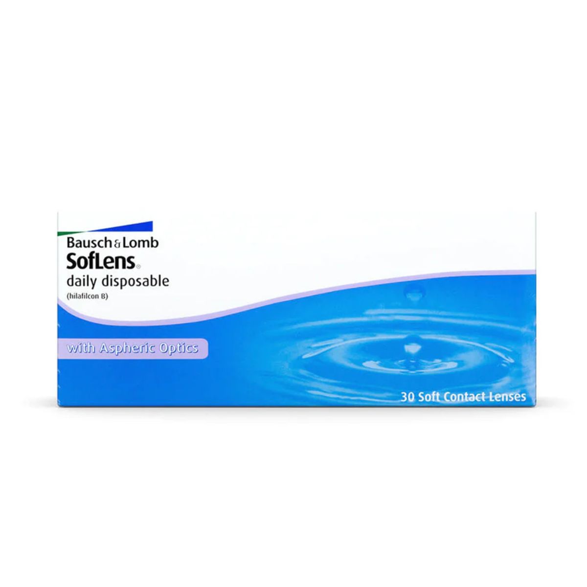 Bausch + Lomb SofLens Daily Disposable Contact Lenses box, front view