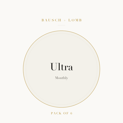 Bausch + Lomb Ultra Contact Lenses on ivory plate