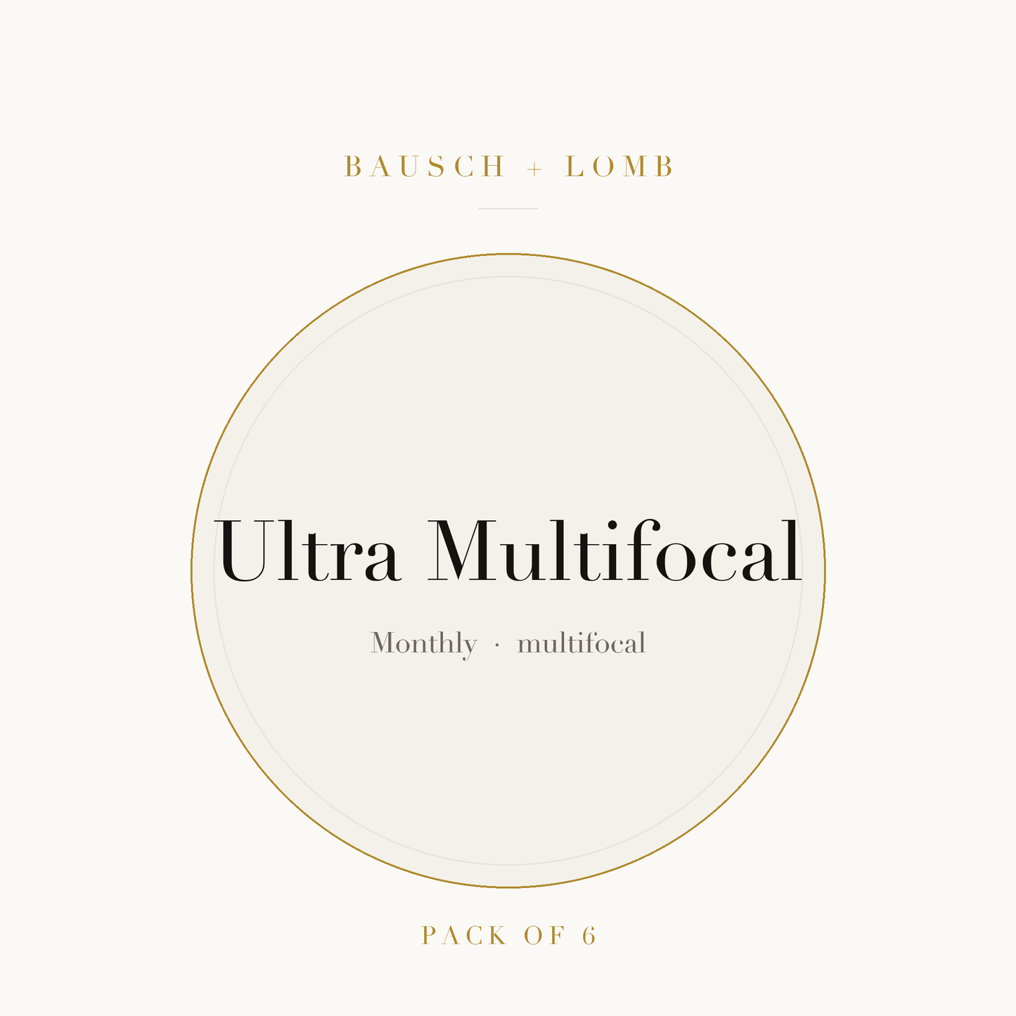 Bausch + Lomb Ultra Multifocal Contact Lenses on ivory plate