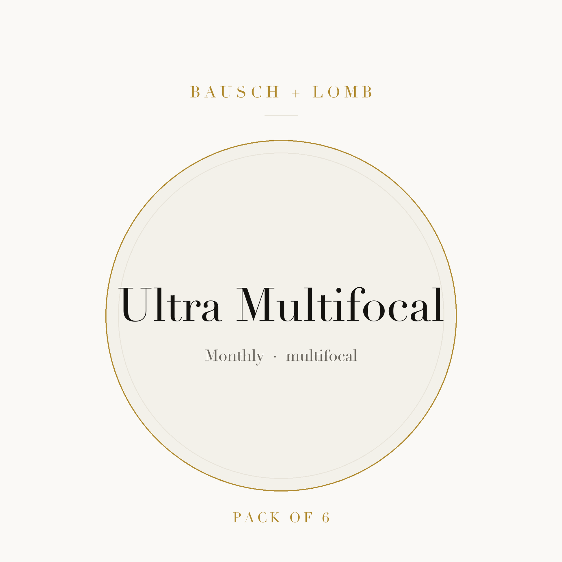 Bausch + Lomb Ultra Multifocal Contact Lenses on ivory plate
