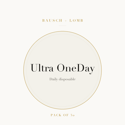 Bausch + Lomb Ultra OneDay Contact Lenses on ivory plate