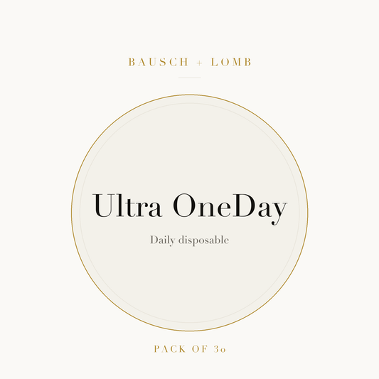 Bausch + Lomb Ultra OneDay Contact Lenses on ivory plate