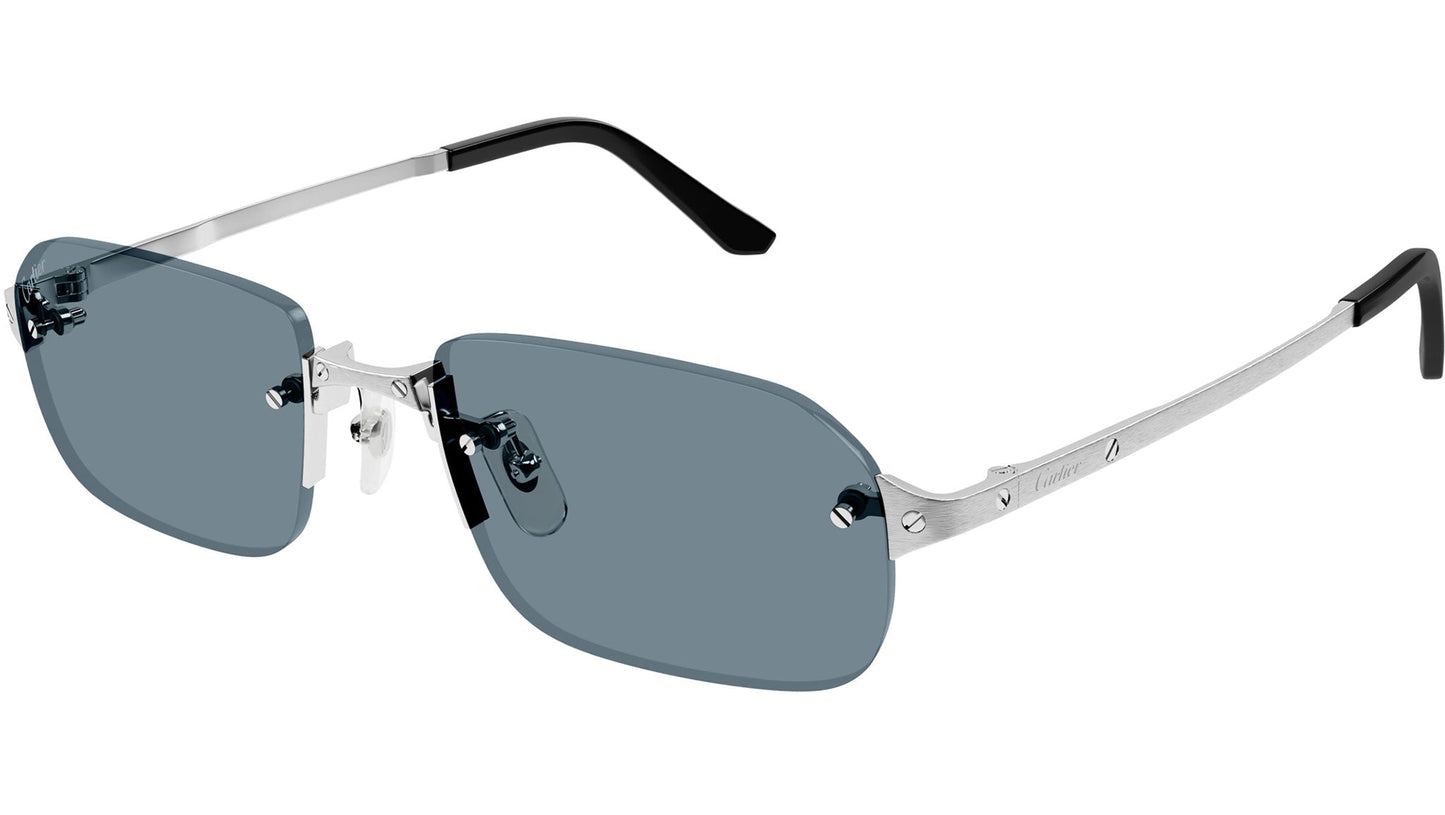 Cartier CT0460S in Gradient Blue Lenses With Silver Frame