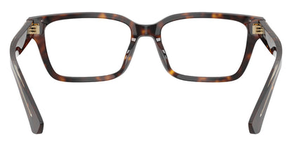 Burberry BE2453 Rectangle Eyeglasses in Clear Lenses With Dark Havana Frame, detail view