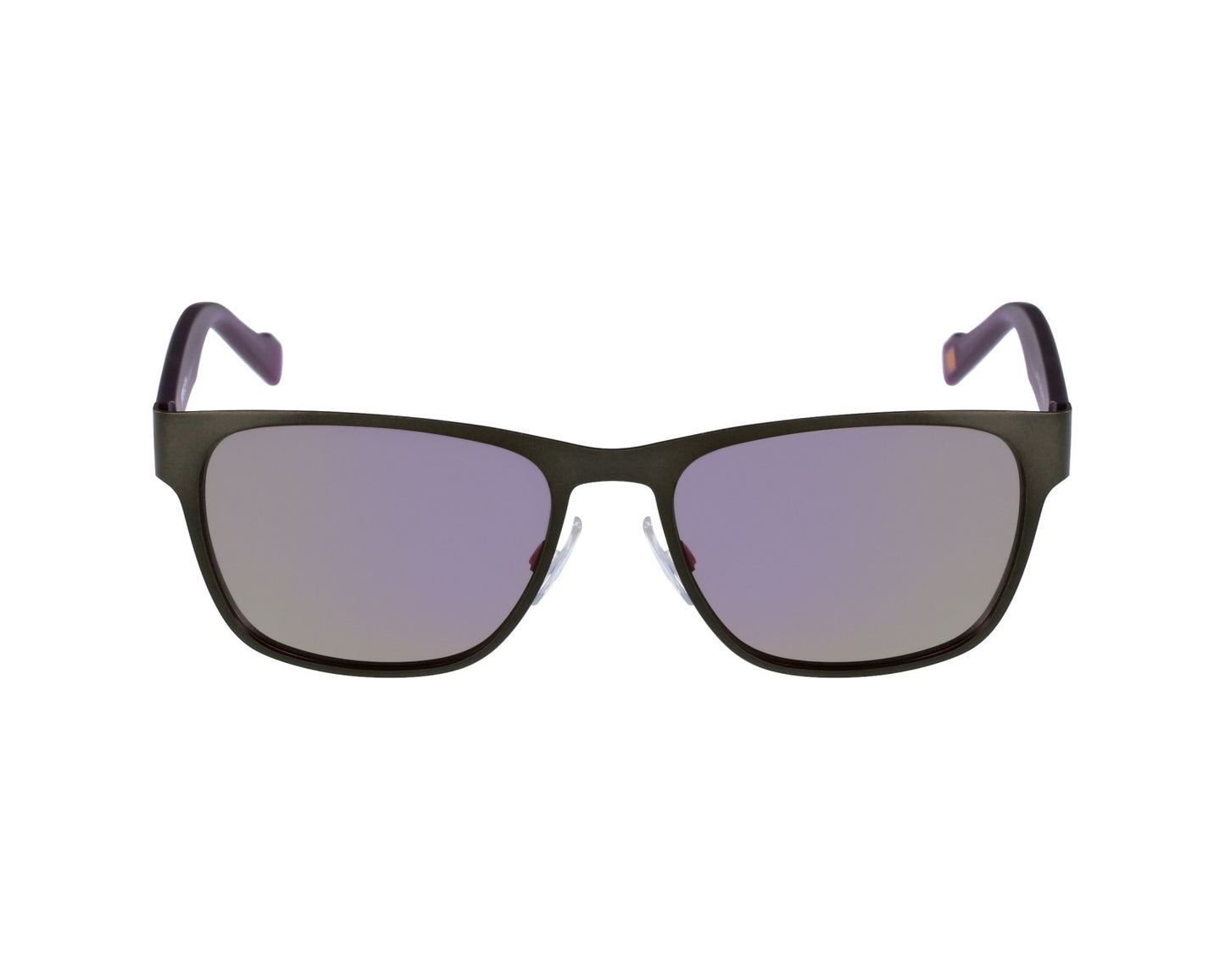 Hugo Boss BO0177/S Square Sunglasses in Purple Mirror Grey-Green / Dark Grey Purple, front view