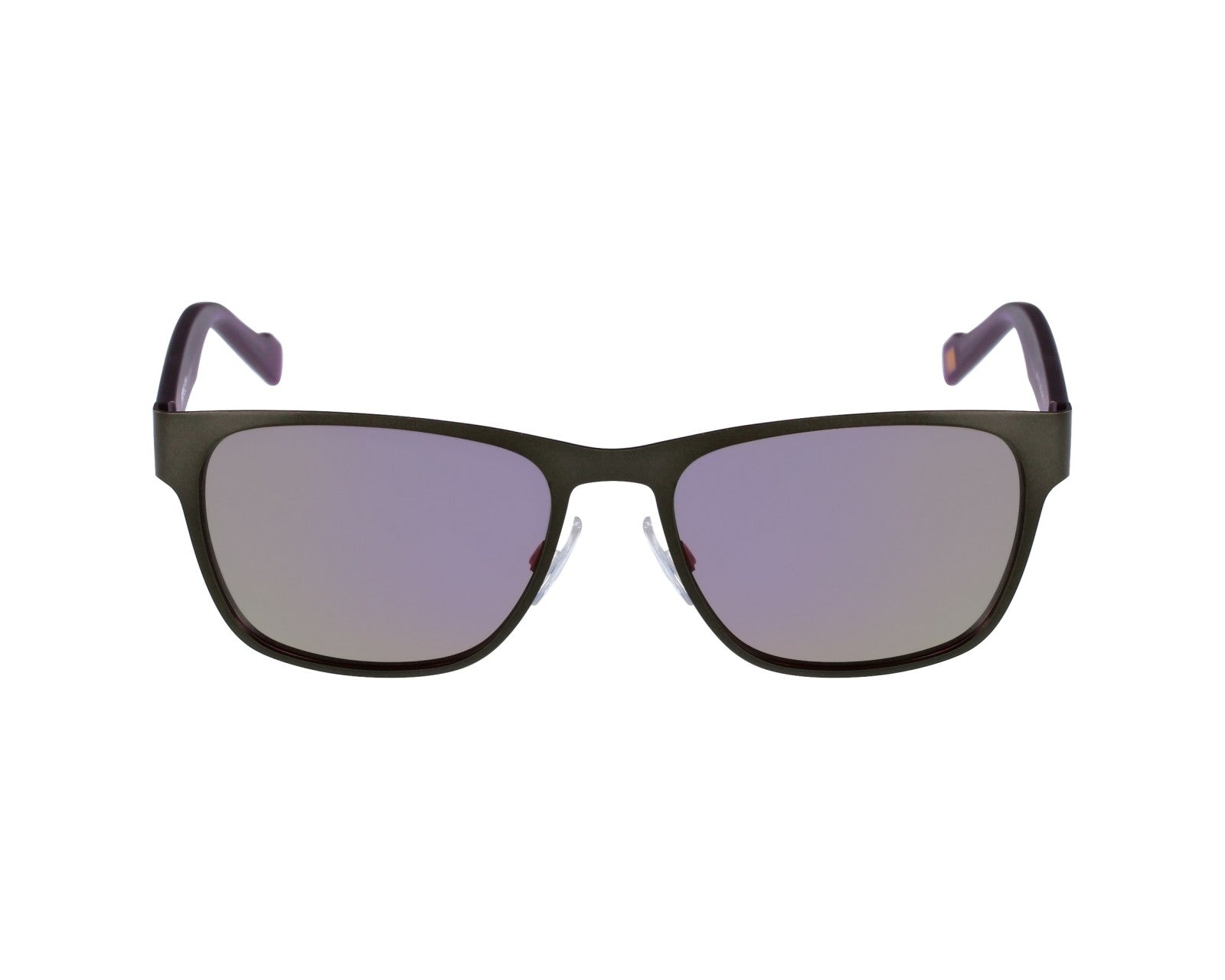 Hugo Boss BO0177/S Square Sunglasses in Purple Mirror Grey-Green / Dark Grey Purple, front view