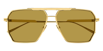 Bottega Veneta BV1012S Aviator Sunglasses in Brown Lenses With Gold Frame, side view