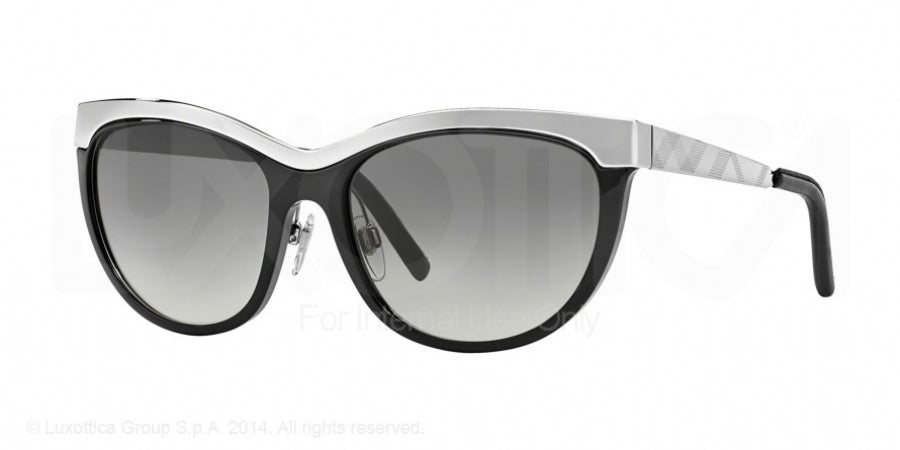 Burberry BE3076Q/S Sunglasses in Gray Gradient Lenses With Black Frame, front view