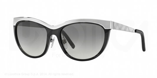Burberry BE3076Q/S Sunglasses in Gray Gradient Lenses With Black Frame, front view