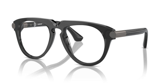 Burberry BE2408U Aviator Eyeglasses in Clear Demo Lenses With Grey Frame, angle view
