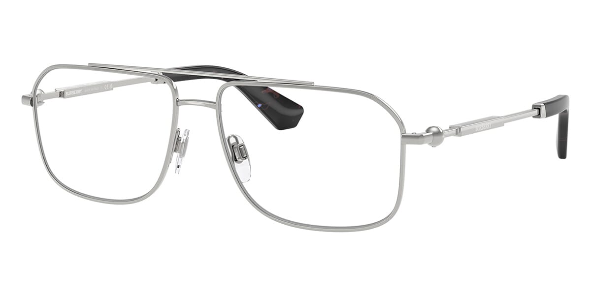Burberry BE1391 Rectangle Eyeglasses in Silver Frame, front view
