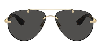 Burberry BE3151/S Aviator Sunglasses in Solid Grey Lenses With Gold Frame, angle view