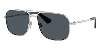 Burberry BE3159/S Square Sunglasses in Dark Grey Lenses With Silver Frame, front view