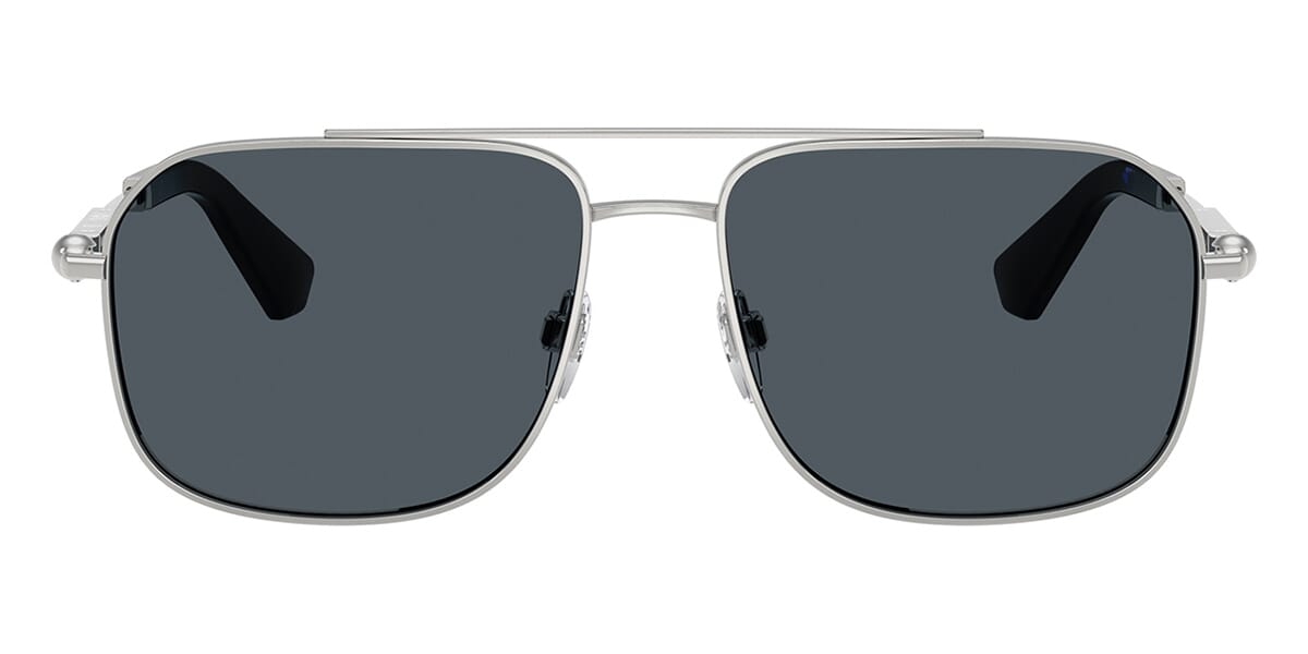 Burberry BE3159/S Square Sunglasses in Dark Grey Lenses With Silver Frame, side view