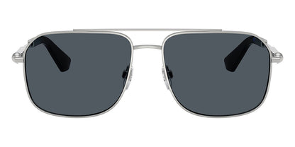 Burberry BE3159/S Square Sunglasses in Dark Grey Lenses With Silver Frame, side view