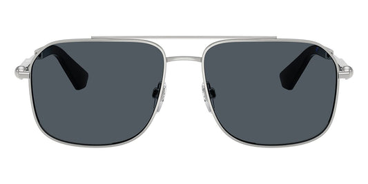 Burberry BE3159/S Square Sunglasses in Dark Grey Lenses With Silver Frame, side view