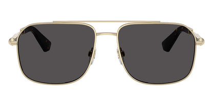 Burberry BE3159/S Square Sunglasses in Dark Grey Lenses With Light Gold Frame, side view