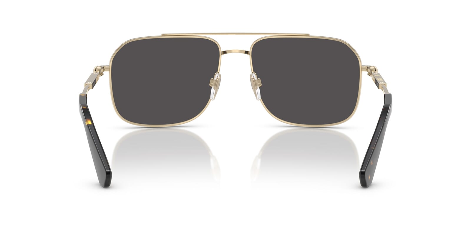 Burberry BE3159/S Square Sunglasses in Dark Grey Lenses With Light Gold Frame, detail view