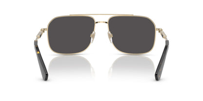 Burberry BE3159/S Square Sunglasses in Dark Grey Lenses With Light Gold Frame, detail view