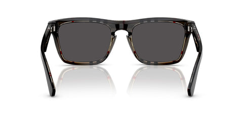 Burberry BE4434/S Square Sunglasses in Dark Grey Lenses With Black On Vintage Check Frame, detail view