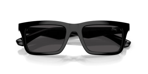 Burberry BE4475U Rectangle Sunglasses in Dark Grey Lenses With Black Frame, back view