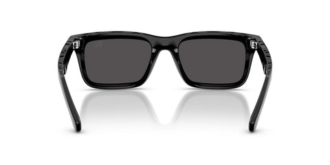 Burberry BE4475U Rectangle Sunglasses in Dark Grey Lenses With Black Frame, detail view