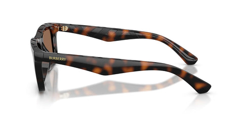 Burberry BE4475U Rectangle Sunglasses in Dark Brown Lenses With Dark Havana Frame, side view