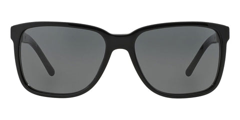 Burberry BE4181/S Square Sunglasses in Grey Lenses With Black Frame, angle view