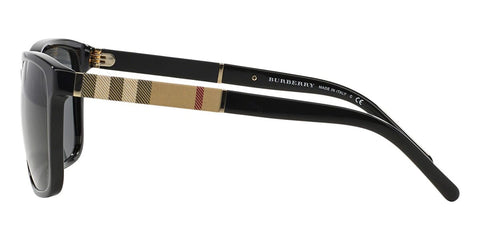 Burberry BE4181/S Square Sunglasses in Grey Lenses With Black Frame, detail view