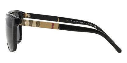 Burberry BE4181/S Square Sunglasses in Grey Lenses With Black Frame, detail view