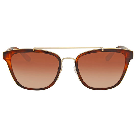 Burberry BE4240S Cat Eye Sunglasses in Brown Gradient Lenses With Havana Gold Frame, front view