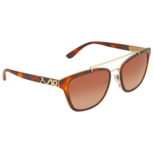 Burberry BE4240S Cat Eye Sunglasses in Brown Gradient Lenses With Havana Gold Frame, side view