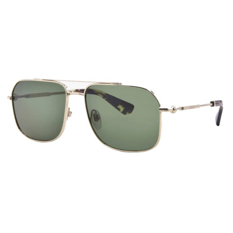 Burberry BE3159/S Square Sunglasses in Dark Green Lenses With Light Gold Frame, angle view