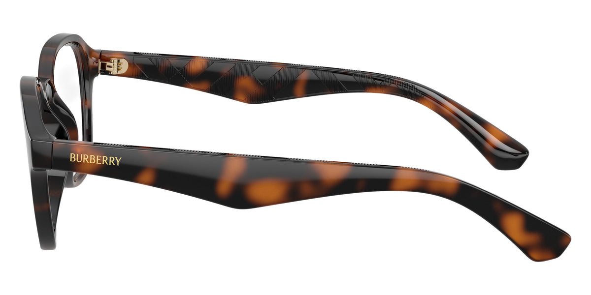 Burberry BE2444U Wayfarer Eyeglasses in Clear Lenses With Dark Havana Frame, side view