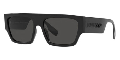 Burberry BE4397U/S Square Sunglasses in Dark Grey Lenses With Black Frame, front view