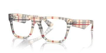 CLEAR DEMO LENSES WITH VINTAGE CHECK FRAME