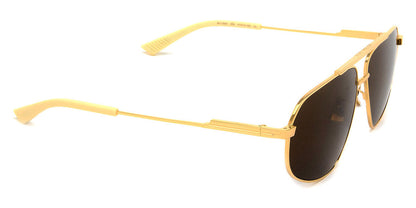 Bottega Veneta BV1194S Aviator Sunglasses in Brown Lenses With Gold Frame, angle view