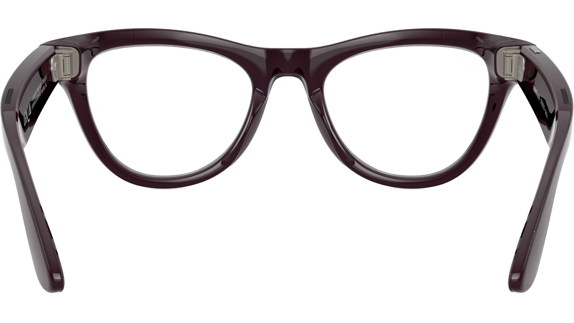 Ray-Ban RW4014 Cat Eye Sunglasses in Solid Purple Lenses With Black Frame, back view